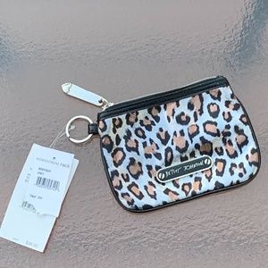 Betsey Johnson Animal Print Zip Coin Purse NWT